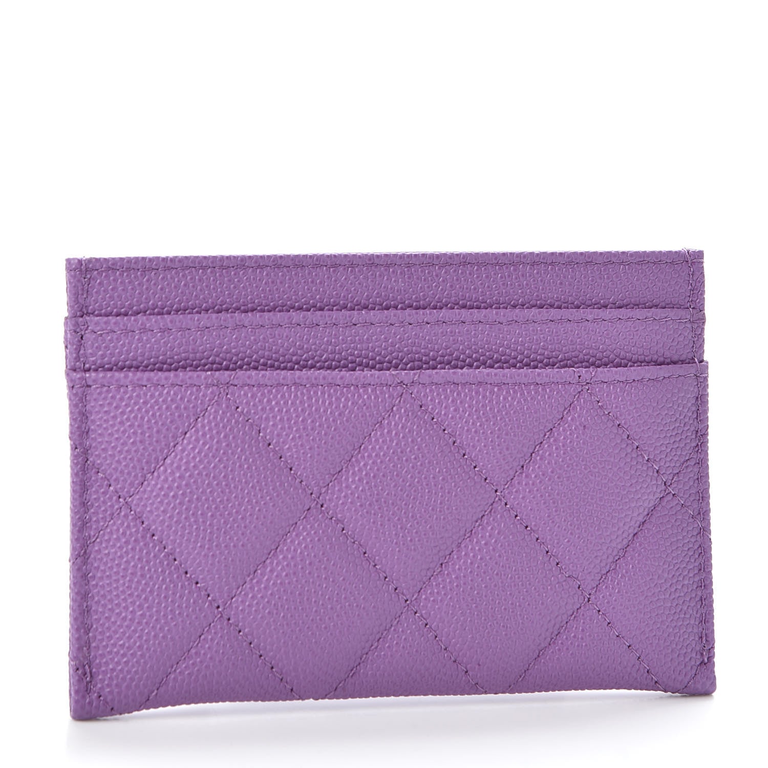 Chanel Caviar Quilted Filigree Card Holder Purple 2 of 10