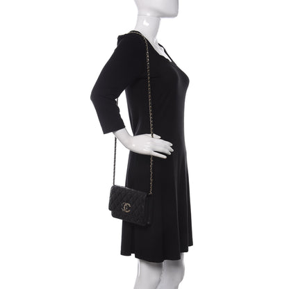 Chanel Caviar Quilted French New Wave Chain CC Wallet On Chain WOC Black 2 of 12