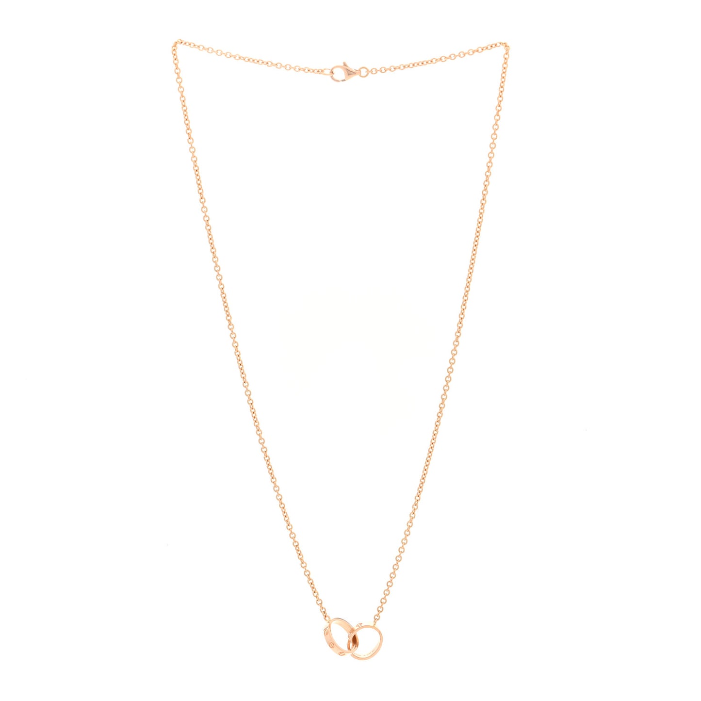 18K Pink Gold Interlocking LOVE Necklace