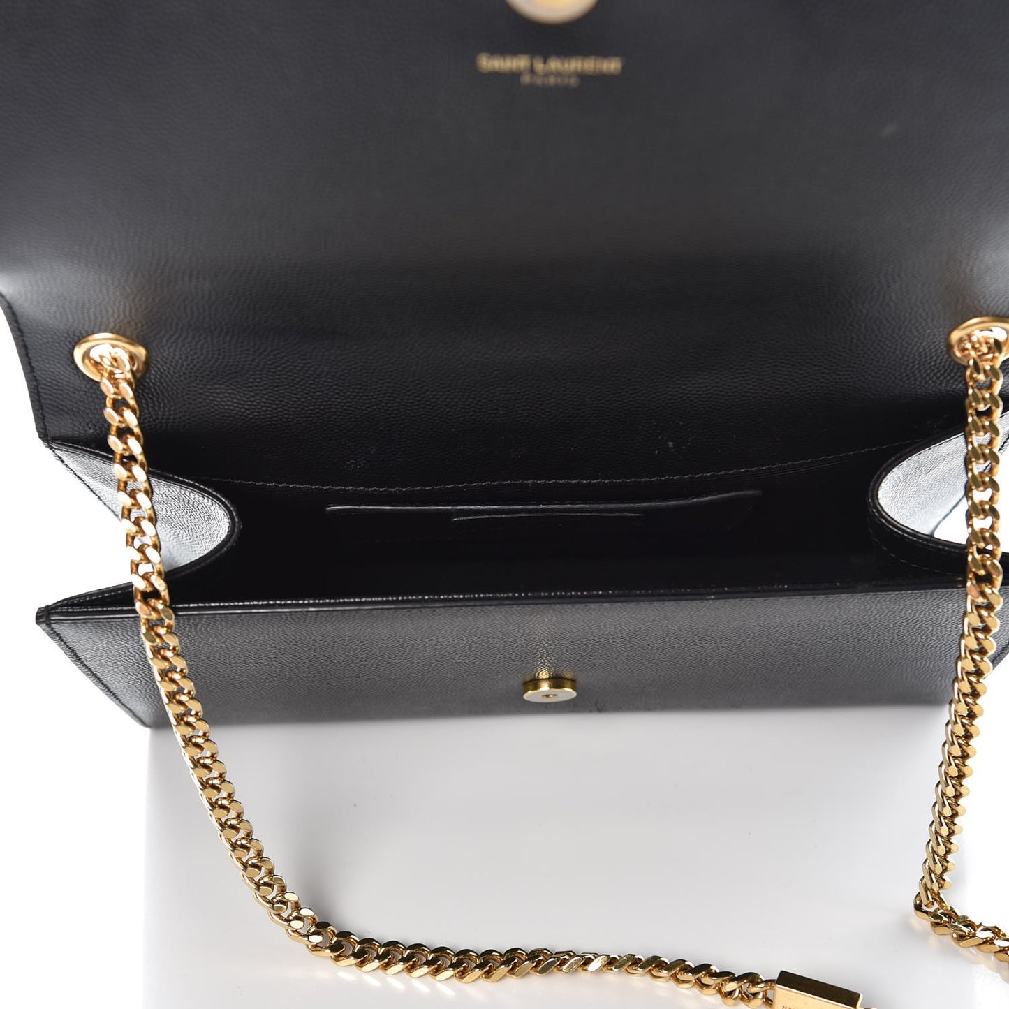 Grain De Poudre Medium Classic Monogram Kate Satchel Black