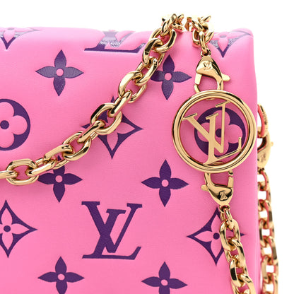 Louis Vuitton Lambskin Embossed Monogram Vuittamins Pochette Coussin Rose Violet 7 of 11