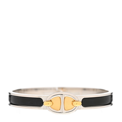 Hermes Enamel Mini Clic Chaine d'Ancre Bracelet PM Black 1 of 6