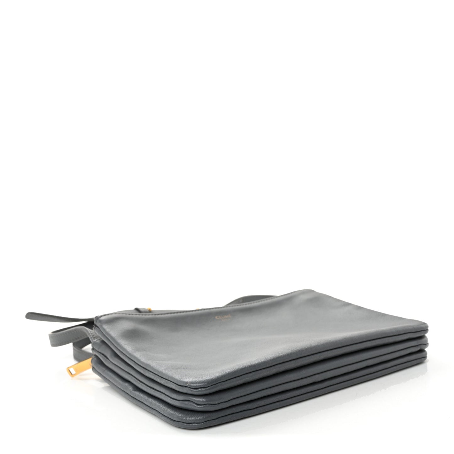 Lambskin Small Trio Crossbody Bag Medium Grey