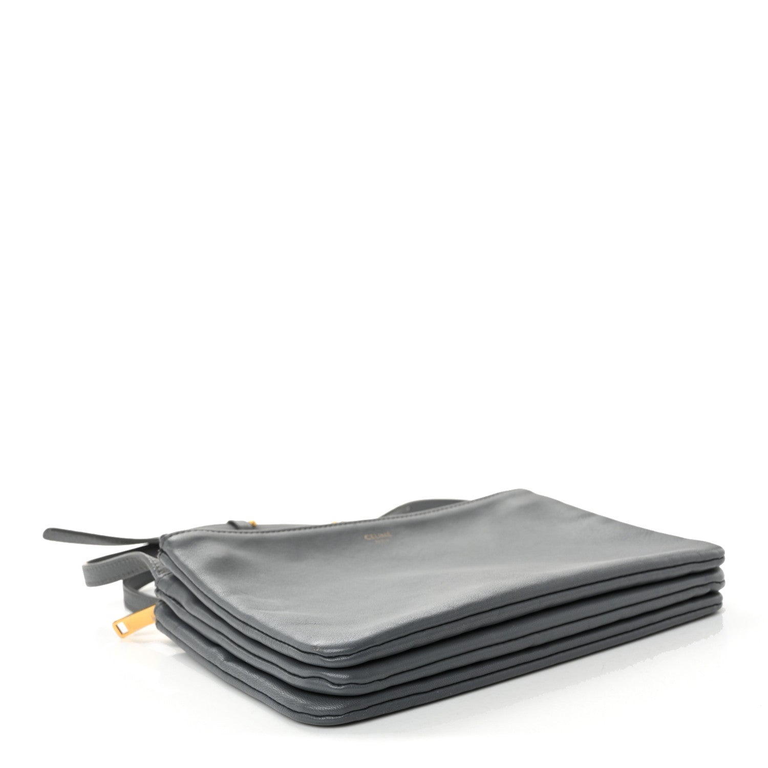 Celine Lambskin Small Trio Crossbody Bag Medium Grey 4 of 12
