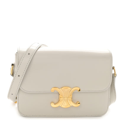 Celine Shiny Calfskin Teen Triomphe Chalk 1 of 12