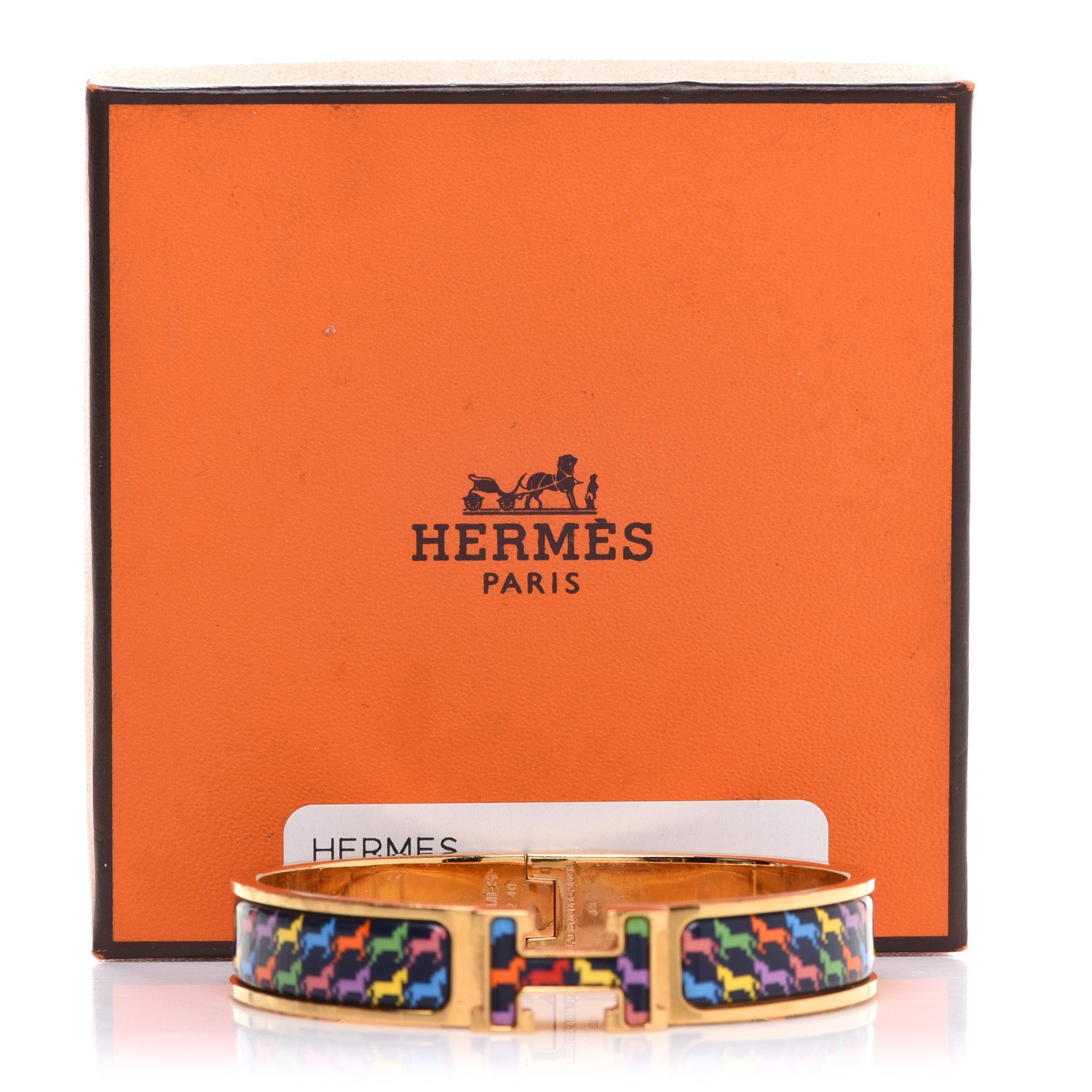 Hermes Enamel Cheval Pixel Narrow Clic Clac H Bracelet GM 7 of 7