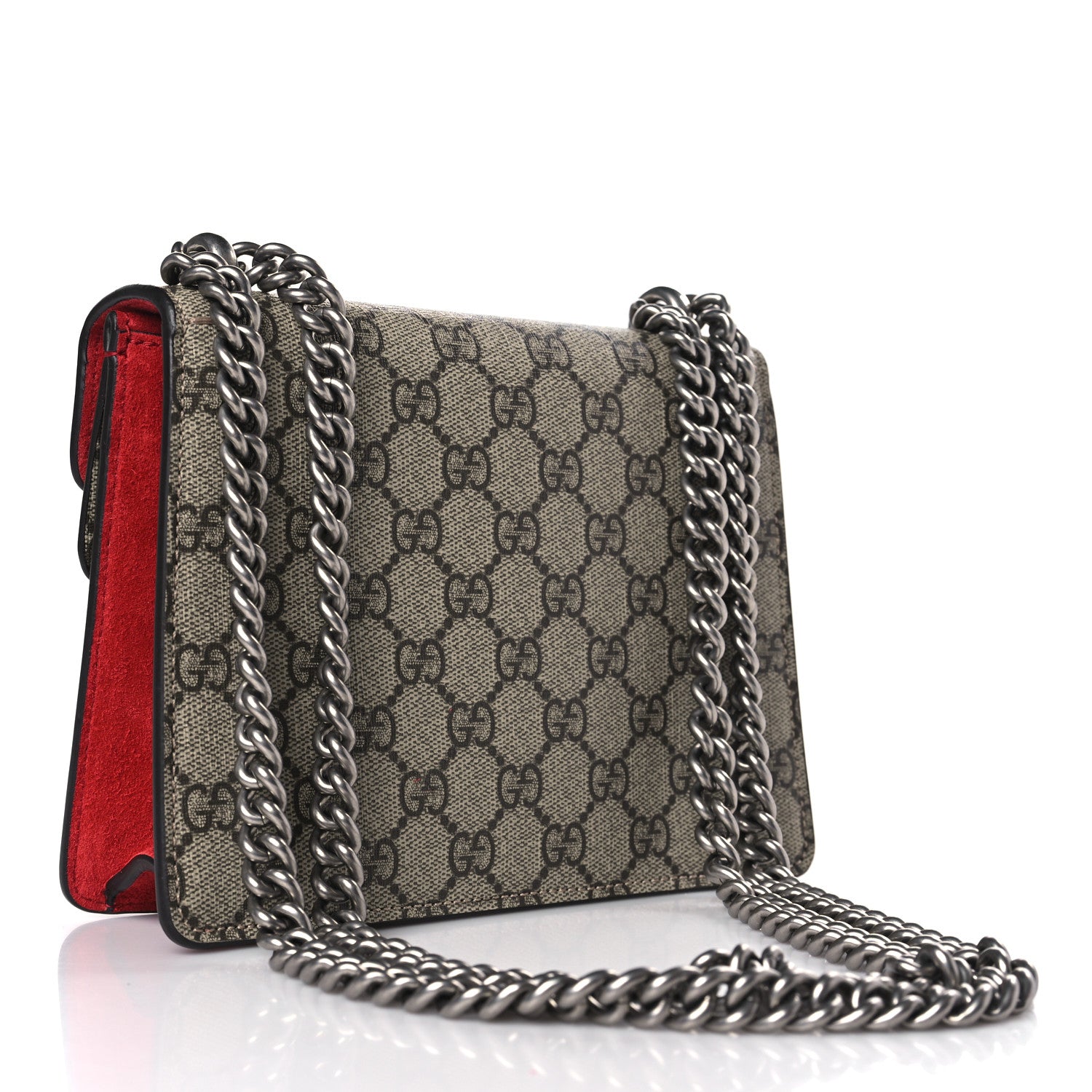 Gucci GG Supreme Monogram Mini Dionysus Shoulder Bag Hibiscus Red 3 of 9