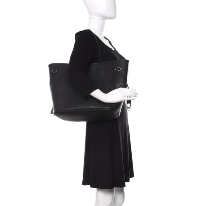 Louis Vuitton Empreinte Monogram Giant Neverfull MM Black 2 of 10