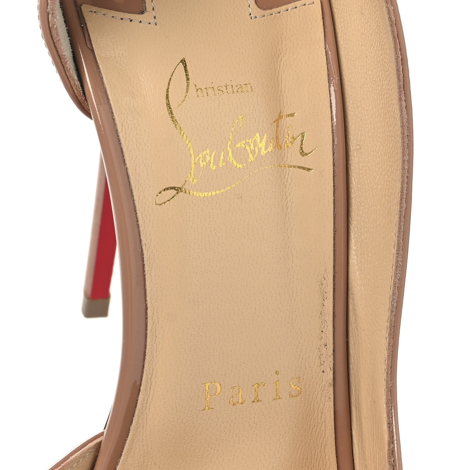 Christian Louboutin Patent Iriza 100 Pumps 38 Nude 8 of 8