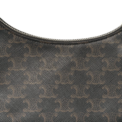 Celine Triomphe Canvas Calfskin Ava Shoulder Bag Tan 7 of 9