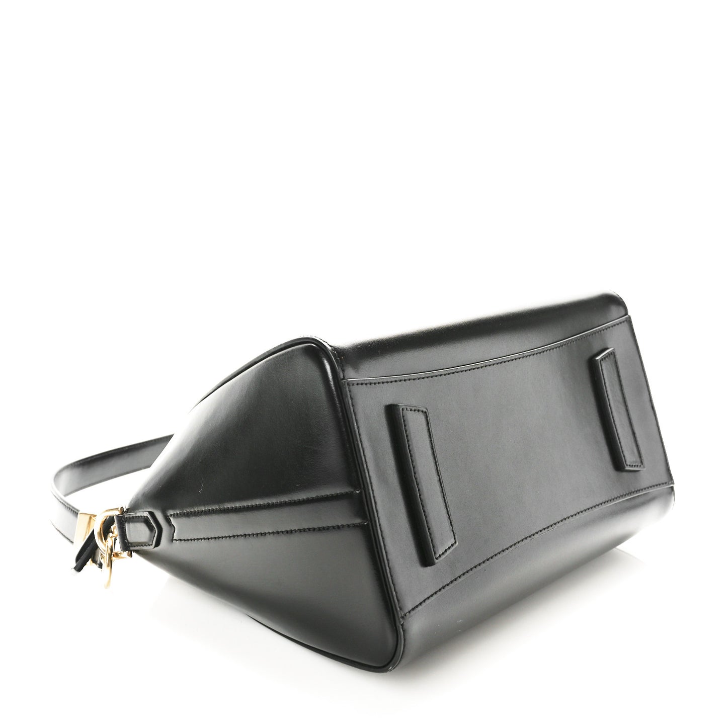 Shiny Lord Calfskin Small Antigona Black