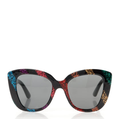 Gucci Acetate Glitter Sunglasses GG0327S Black 2 of 8