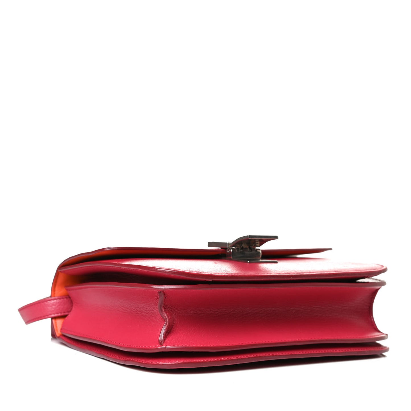 Goatskin Medium Classic Box Flap Bag Dark Pink