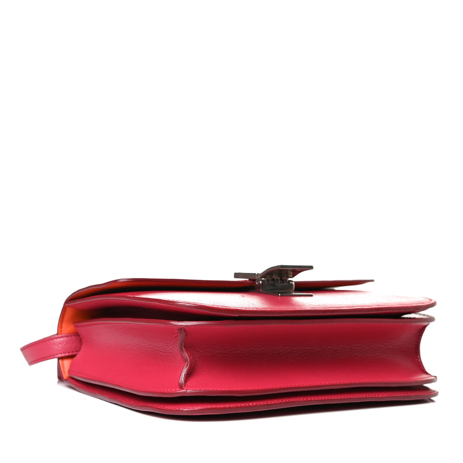 Celine Goatskin Medium Classic Box Flap Bag Dark Pink 3 of 17