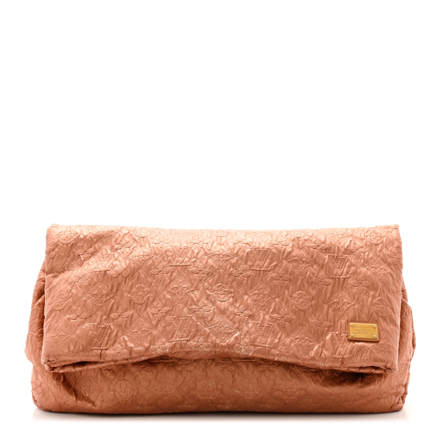 Louis Vuitton Jacquard Quilted Monogram Limelight Clutch GM Rose Gold 1 of 11