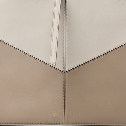 Celine Calfskin Bi-Color Medium Tri-Fold Bag Pale Beige 11 of 11