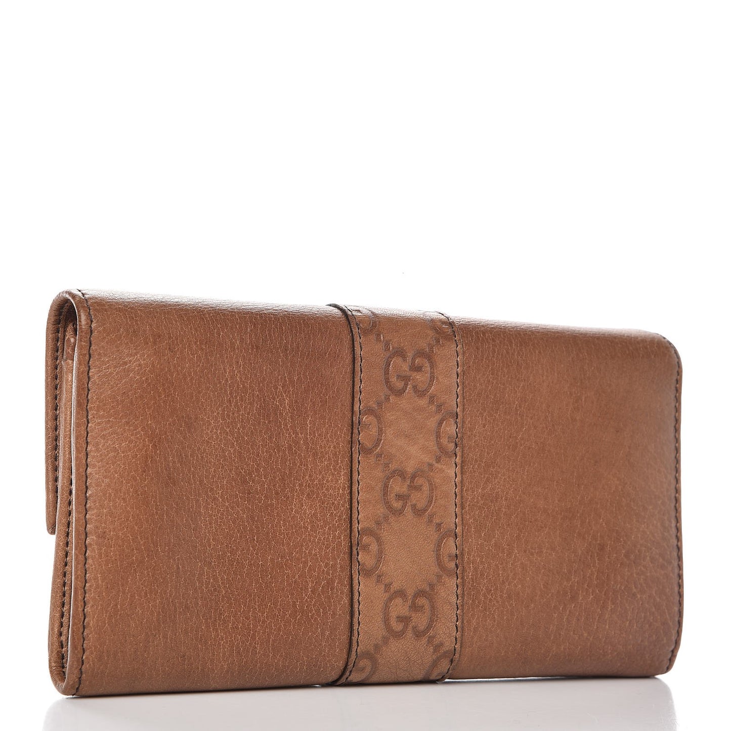 Guccissima Calfskin GG Continental Wallet Natural