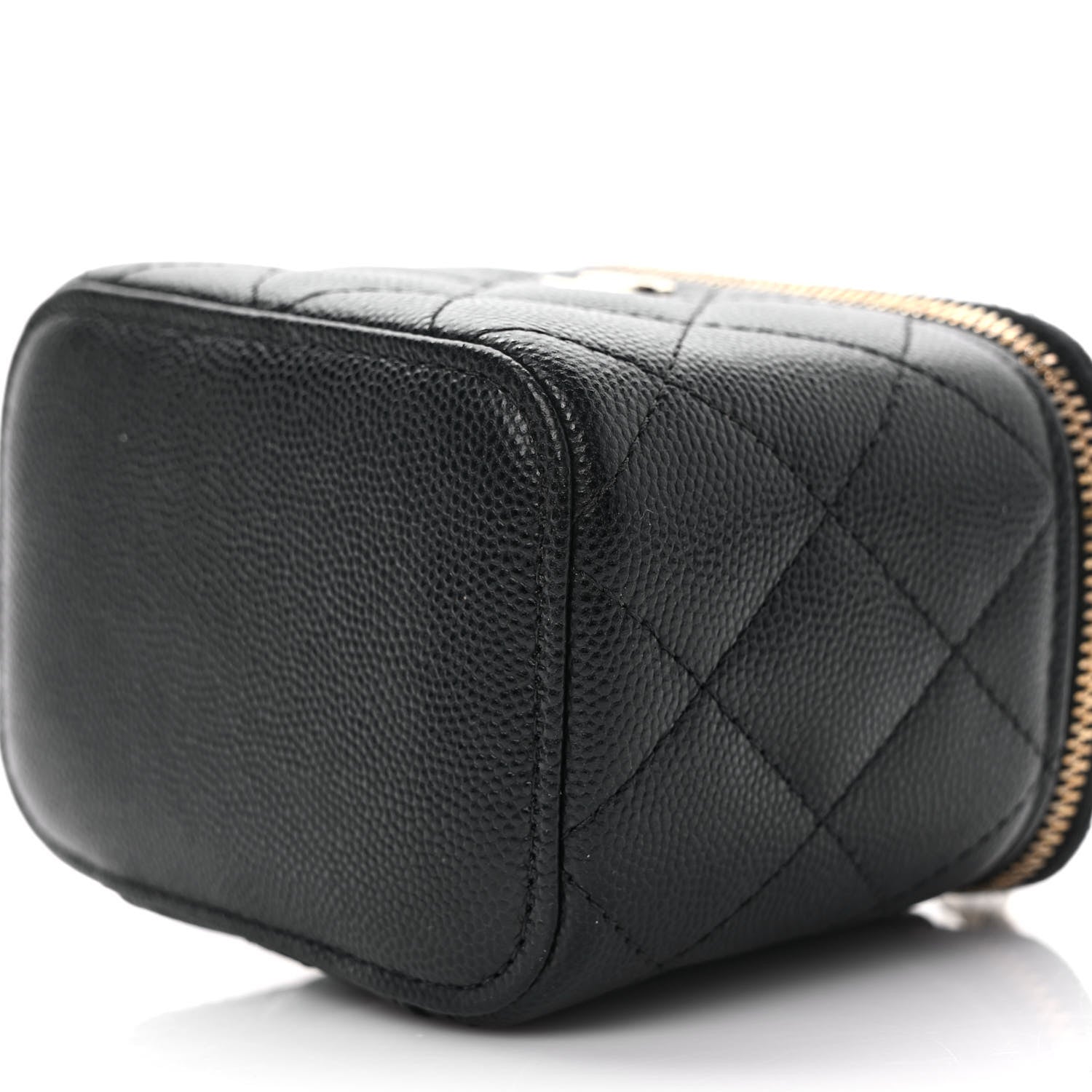 Chanel Caviar Quilted Mini Vanity Case With Chain Black 9 of 9