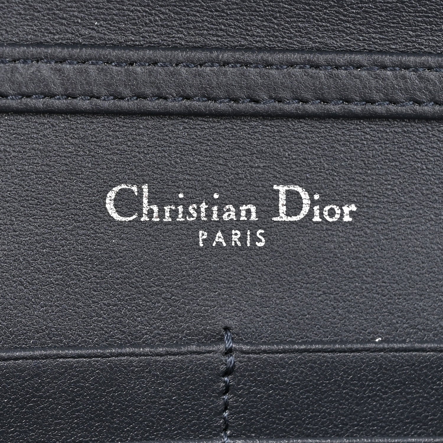 Christian Dior Metallic Patent Micro-Cannage Diorama Wallet on Chain Pouch Silver 6 of 9
