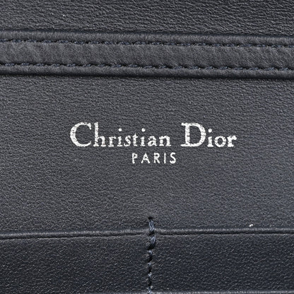 Christian Dior Metallic Patent Micro-Cannage Diorama Wallet on Chain Pouch Silver 6 of 9