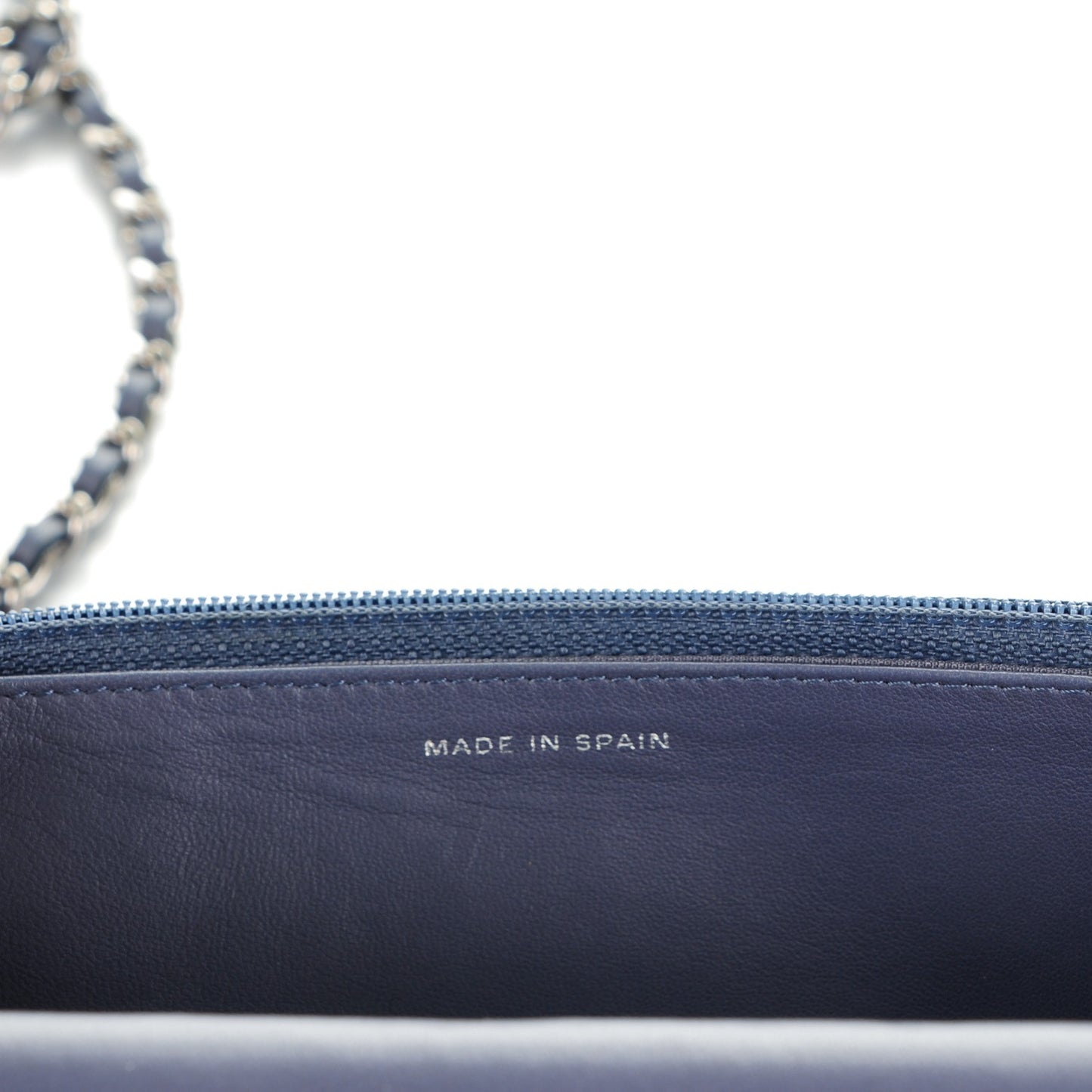 Lambskin Quilted Wallet On Chain WOC Purple
