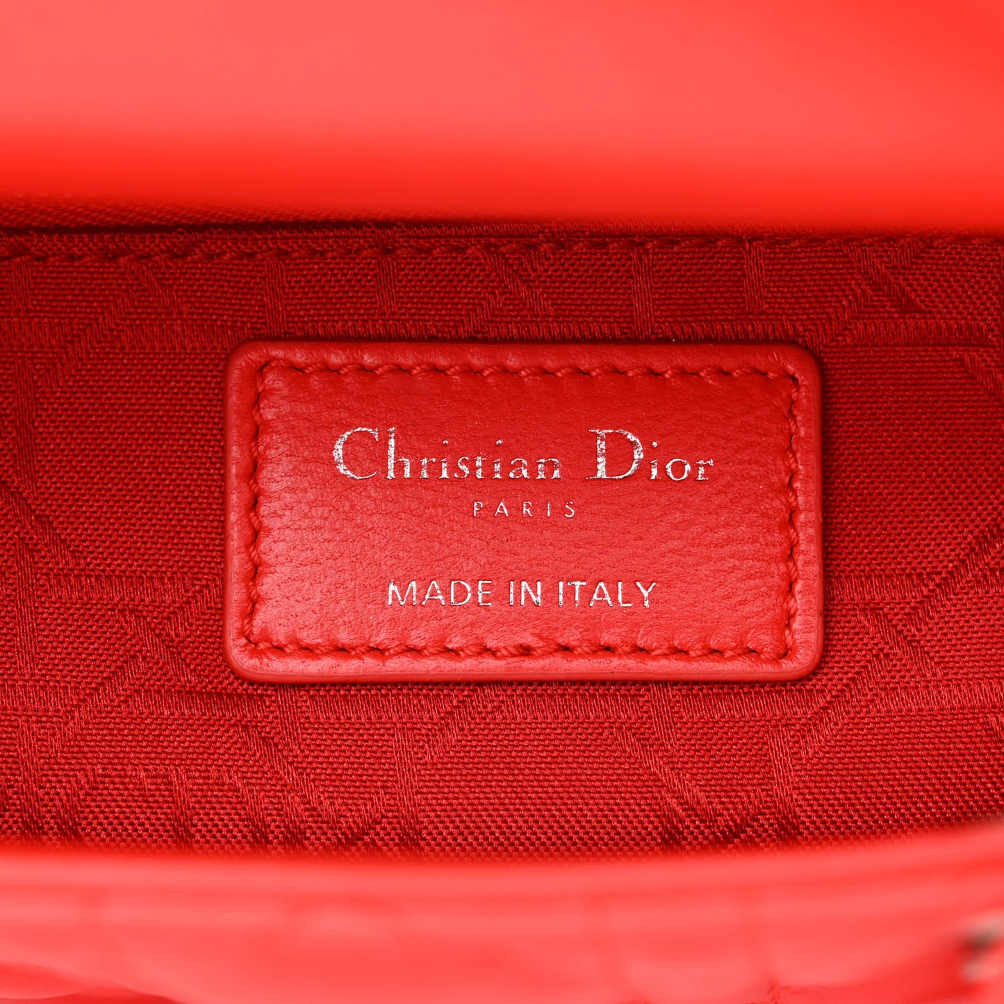 Lambskin Cannage Mini Lady Dior Red