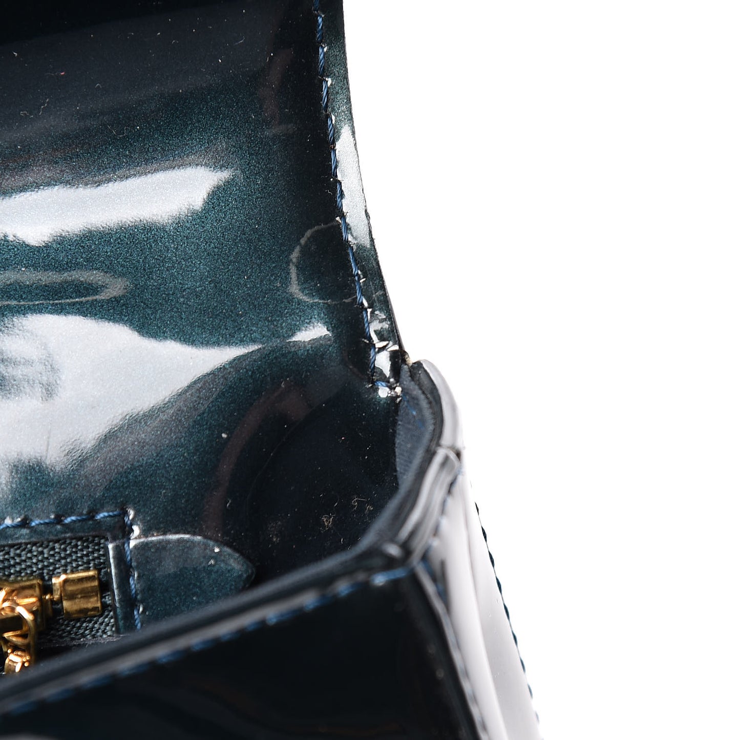 Patent Sobe Clutch Blue Nuit