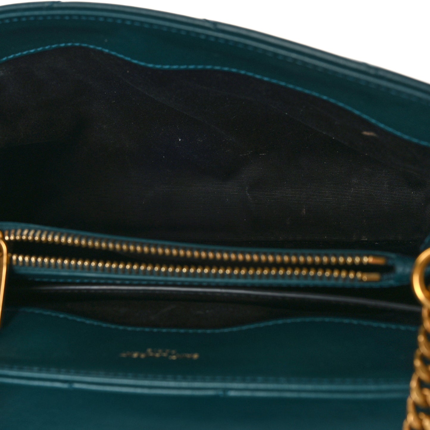 Calfskin Y Quilted Monogram Small Loulou Chain Satchel Green