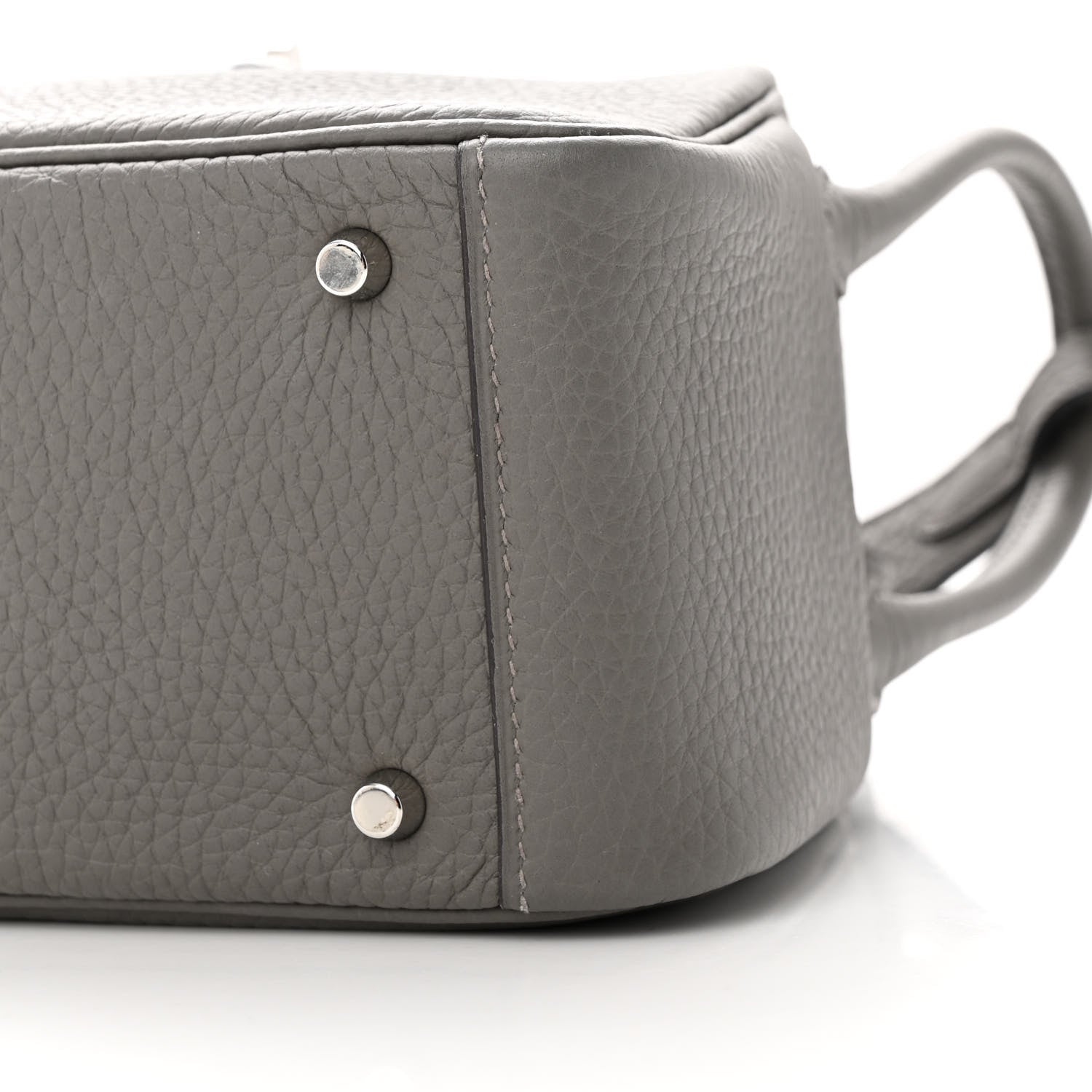 Hermes Taurillon Clemence Mini Lindy 20 Gris Meyer 10 of 10