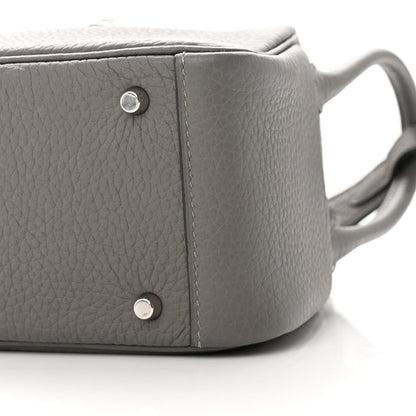 Hermes Taurillon Clemence Mini Lindy 20 Gris Meyer 10 of 10