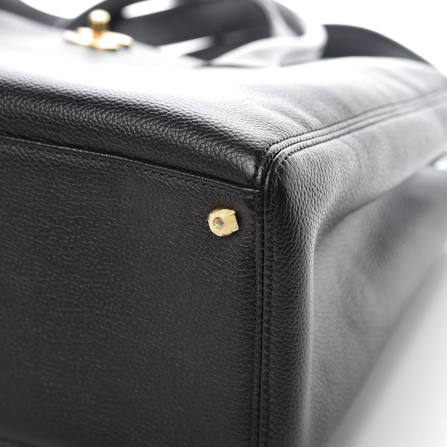 Chanel Calfskin Cerf Executive Shopper Tote Black 10 of 13