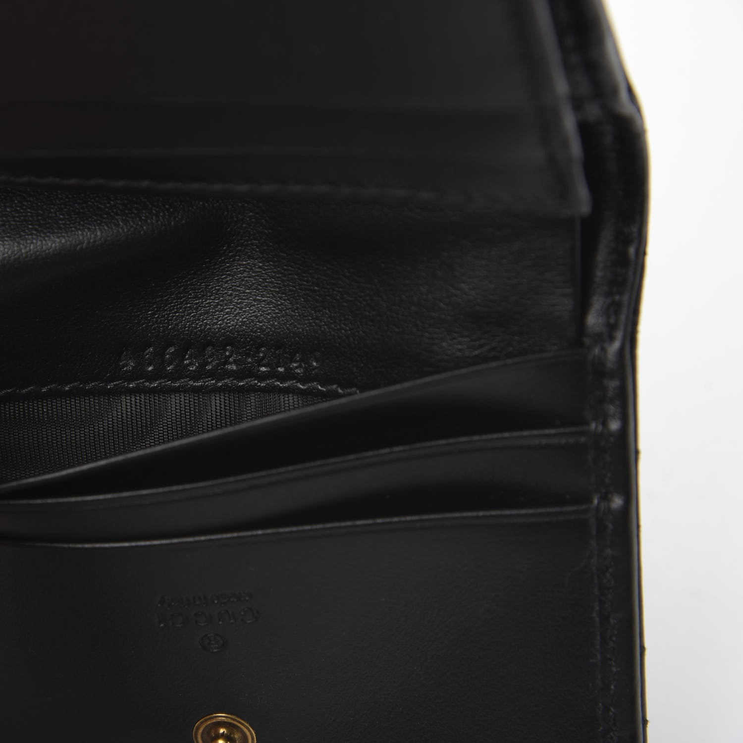 Gucci Calfskin Matelasse GG Marmont Card Case Wallet Black 6 of 7