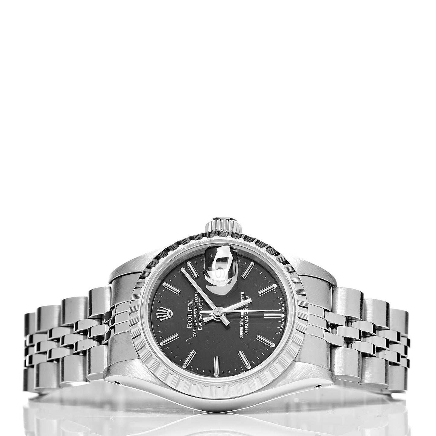 Stainless Steel 26mm Oyster Perpetual Datejust Watch Black 69240