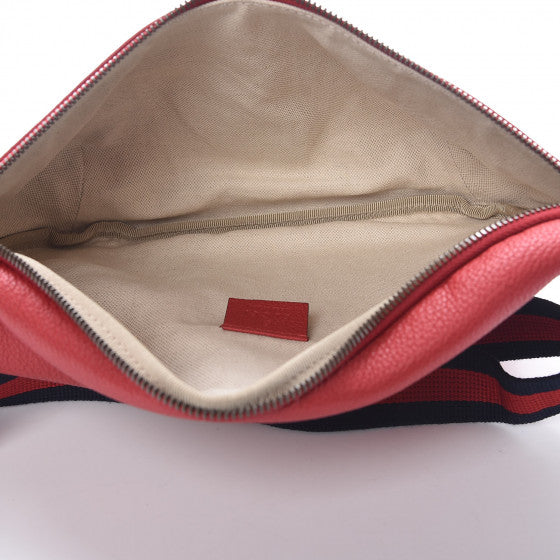 Gucci Grained Calfskin Logo Belt Bag Hibiscus Red 5 of 7