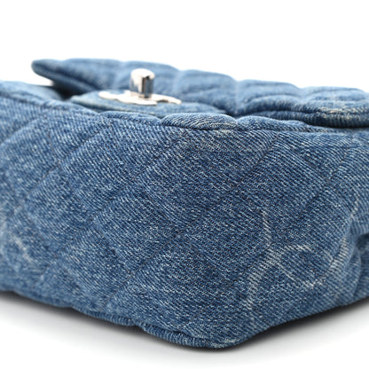 Chanel Denim CC Quilted Mini Square Flap Blue 10 of 12