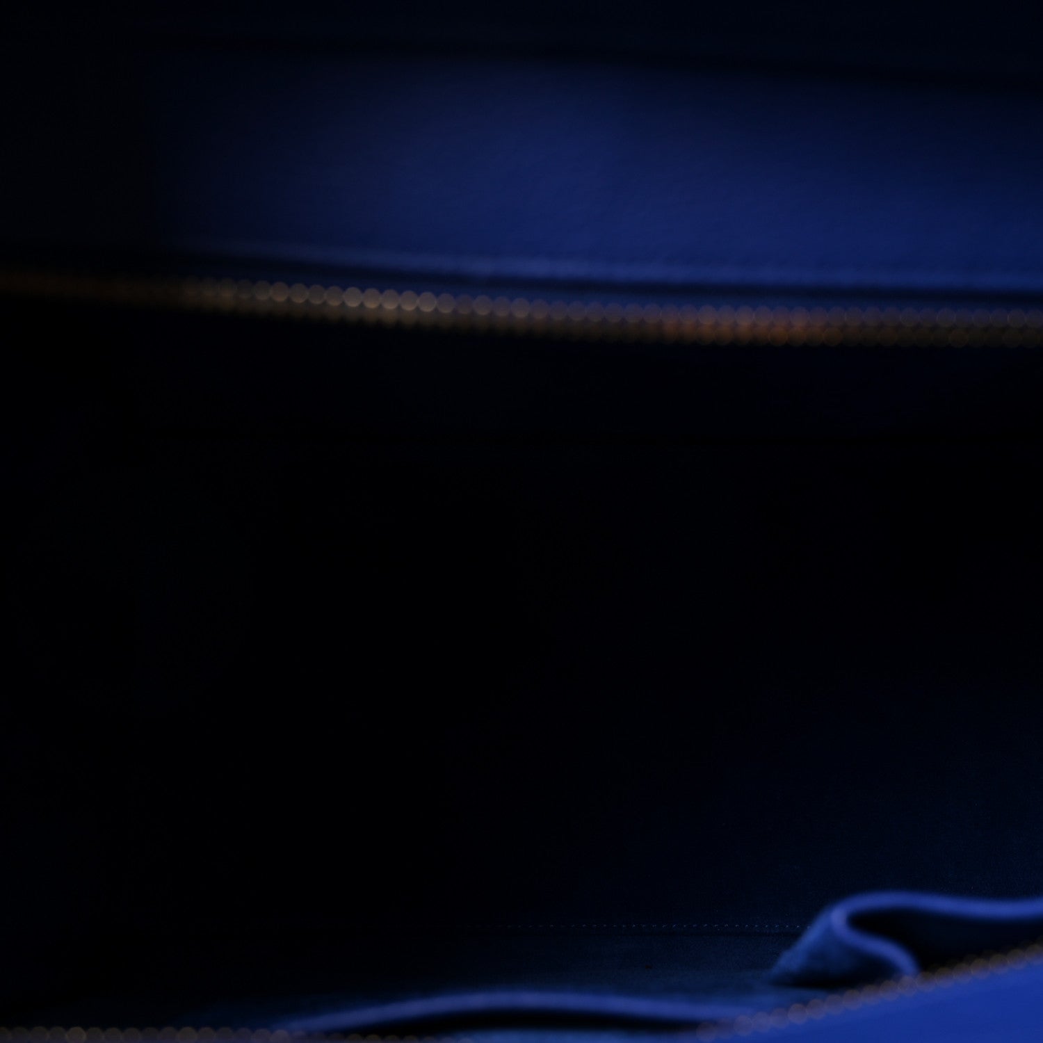 Celine Drummed Calfskin Mini Luggage Indigo 5 of 9