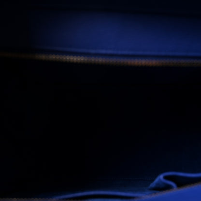 Celine Drummed Calfskin Mini Luggage Indigo 5 of 9