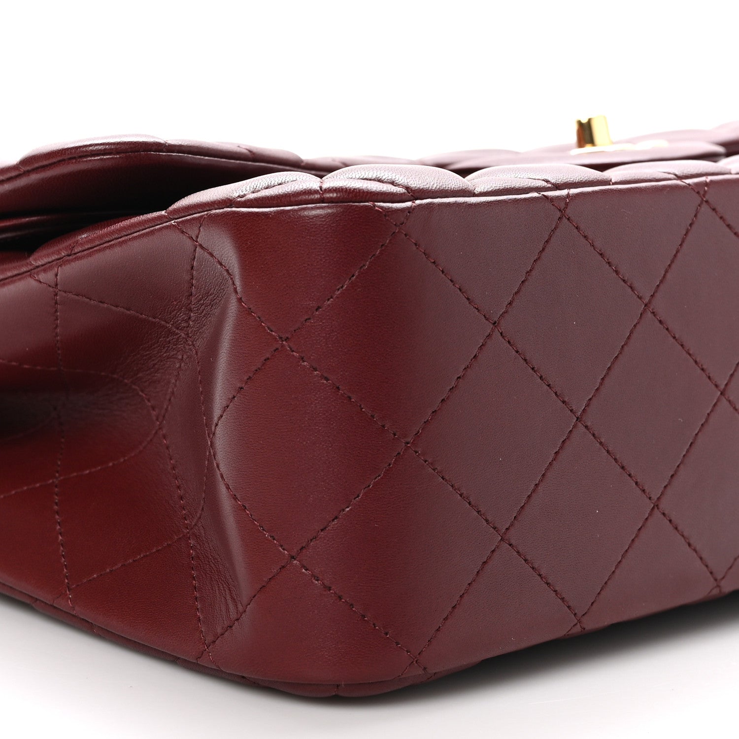 Chanel Lambskin Quilted Jumbo Double Flap Burgundy 9 of 11