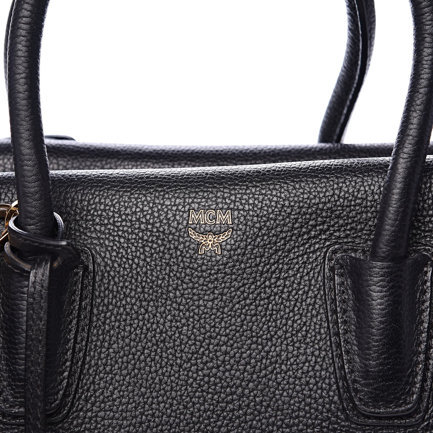 MCM Grained Calfskin Medium Milla Tote Black 8 of 14