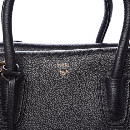 MCM Grained Calfskin Medium Milla Tote Black 8 of 14