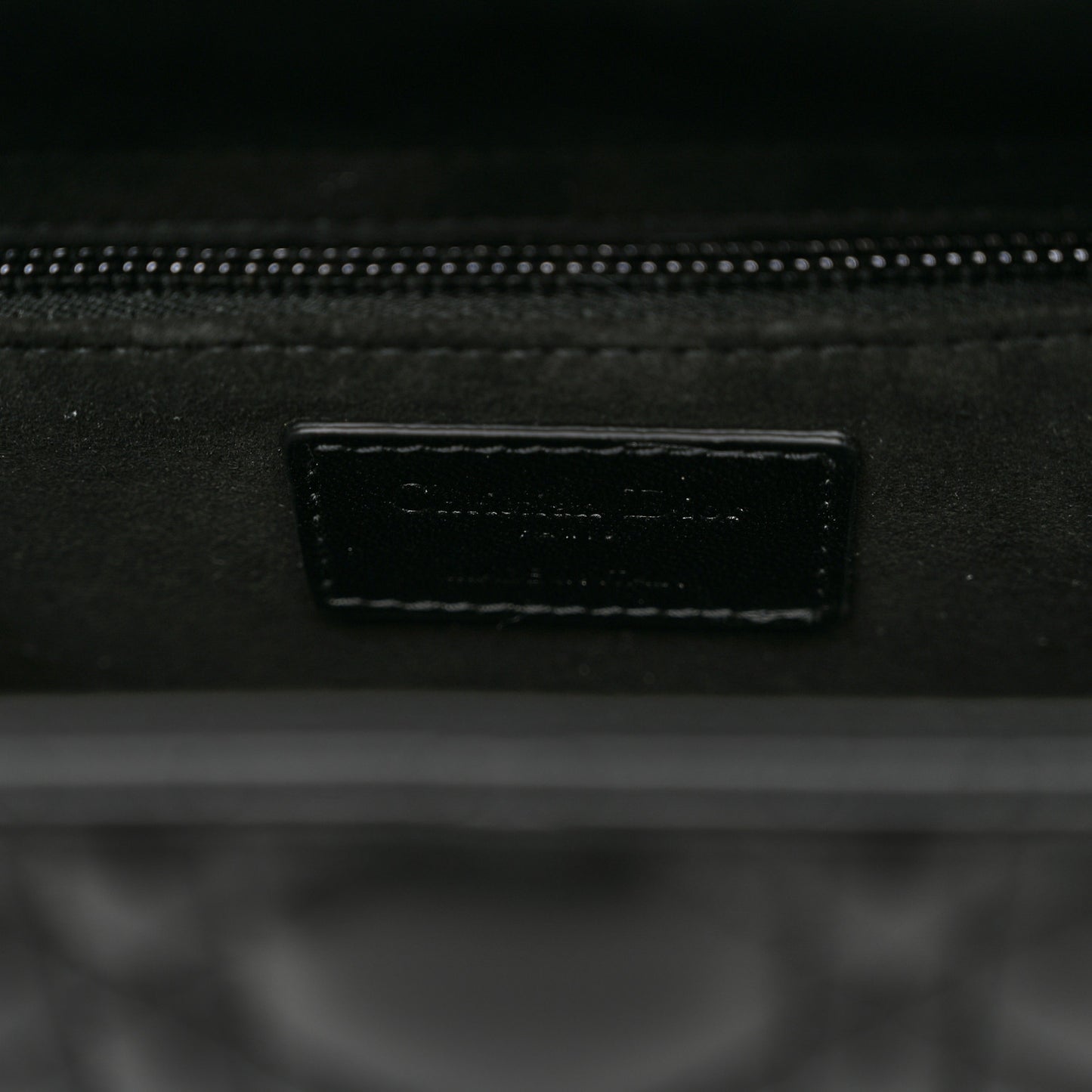 Lambskin Cannage Medium Lady Dior Black