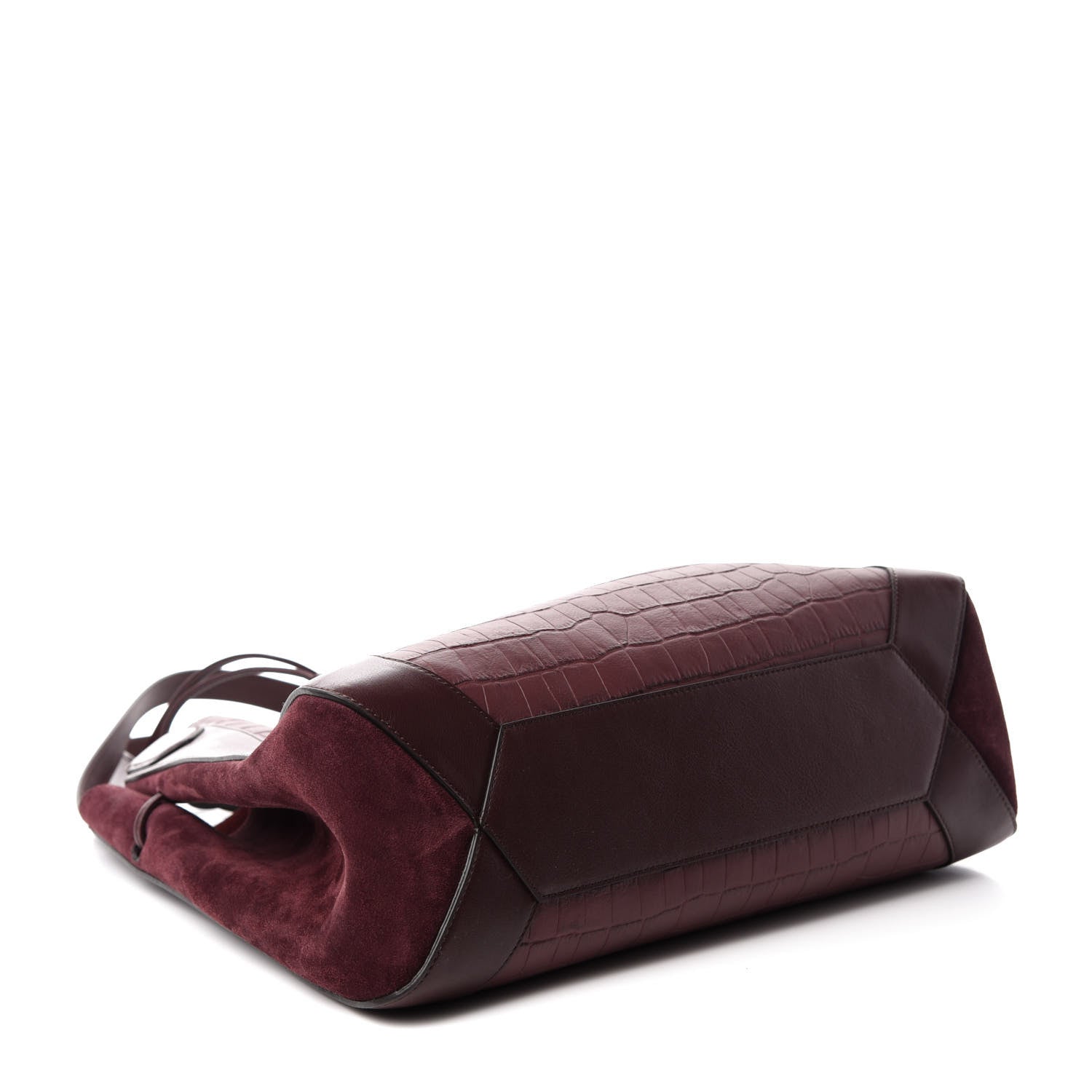 Mulberry Crocodile Embossed Matte Calfskin Millie Tote Burgundy 4 of 9
