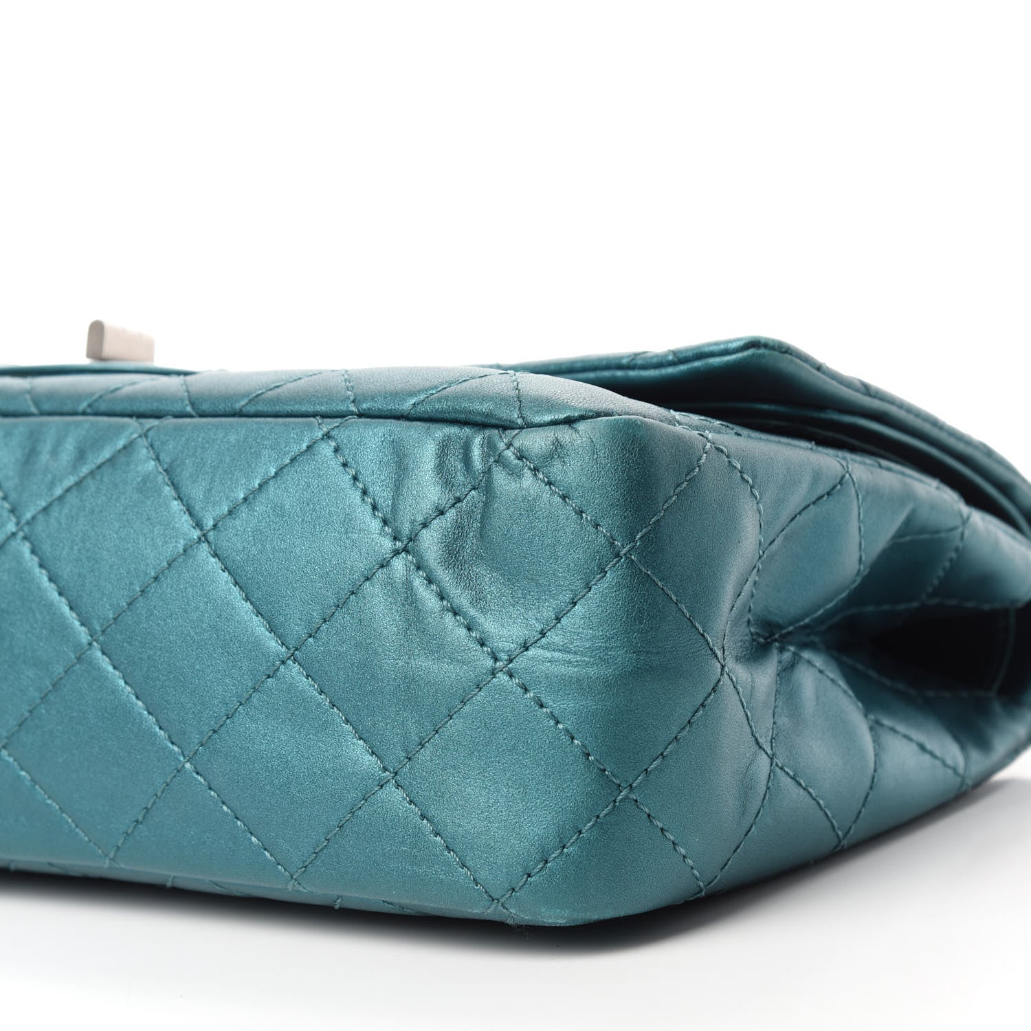 Chanel Metallic Calfskin Quilted 2.55 Reissue 227 Flap Turquoise 7 of 14