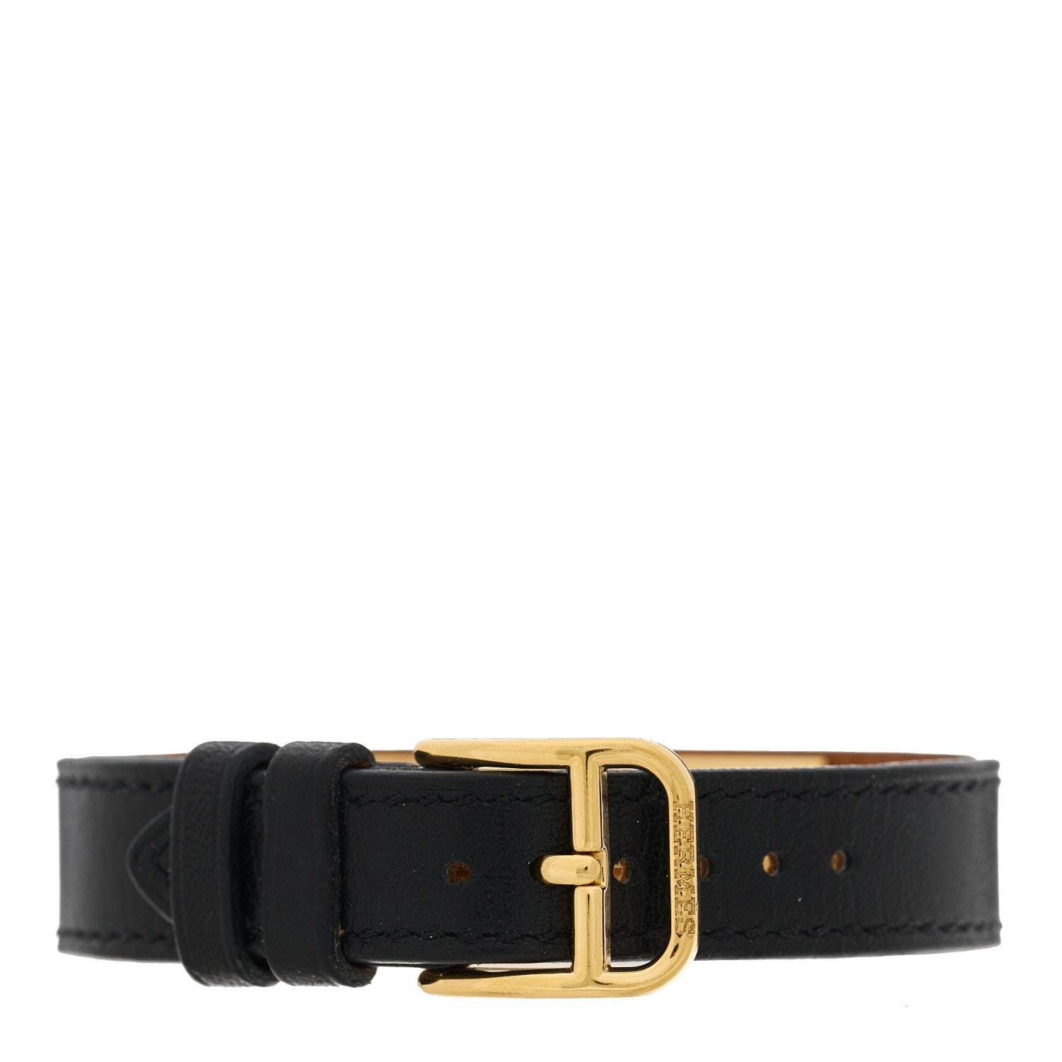 Hermes Stainless Steel Barenia 20mm Kelly Cadena Quartz Watch Noir 3 of 5