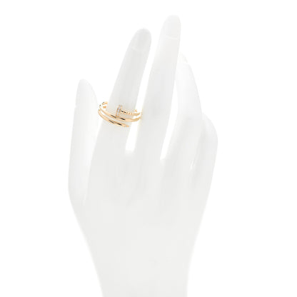 Cartier 18K Yellow Gold Diamond Double Juste Un Clou Ring 54 6.75 2 of 5