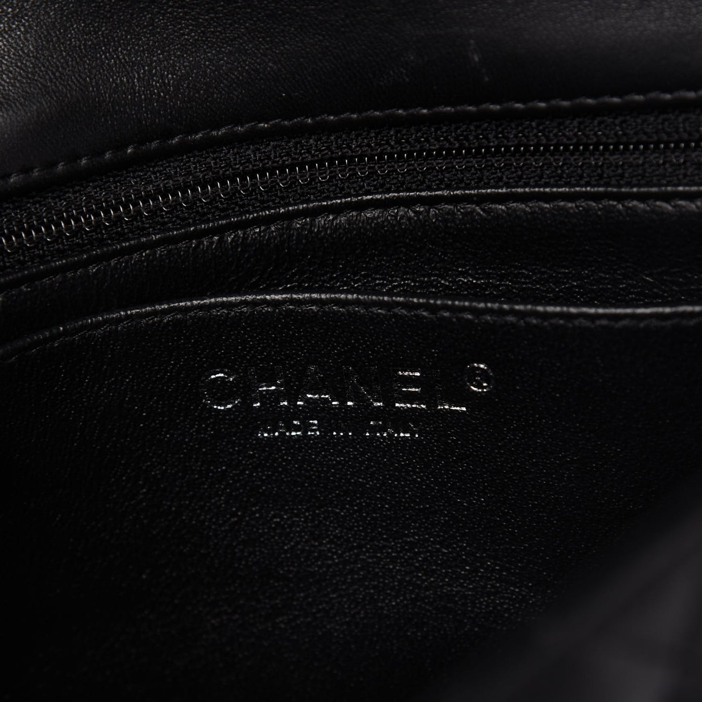 Lambskin Quilted Mini Square Flap Black