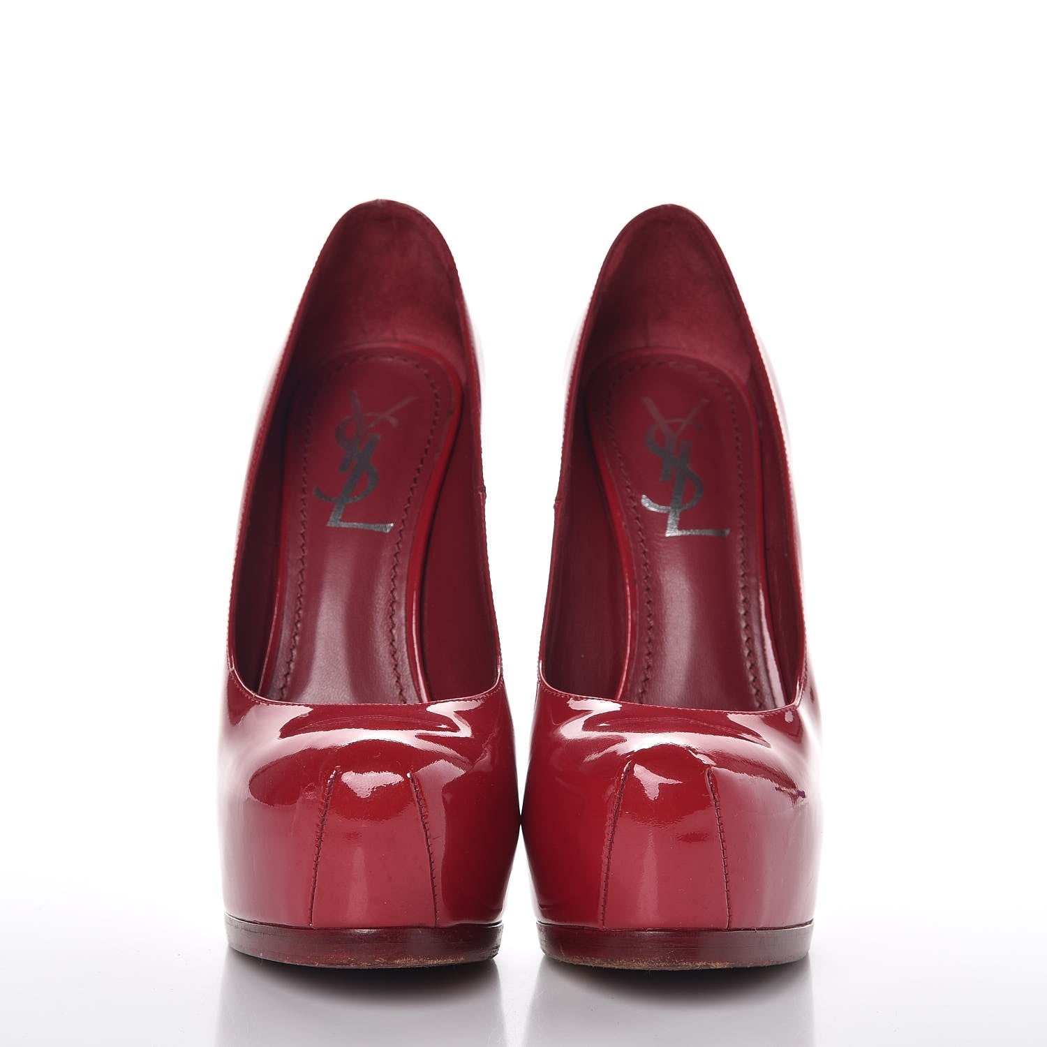 Saint Laurent Vitello Vernice Tribtoo 105 Pumps 35 Fuchsia 2 of 10