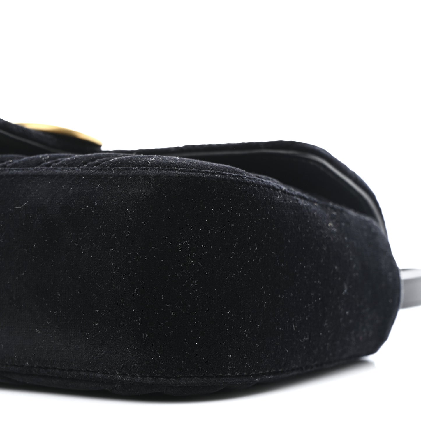 Velvet Matelasse Mini GG Marmont Shoulder Bag Black