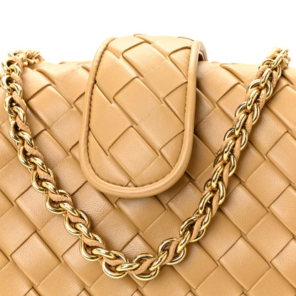 Bottega Veneta Nappa Intrecciato Teen The Lauren 1980 Clutch With Chain Praline 7 of 9