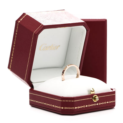 Cartier 18K Pink Gold Diamond 3mm C De Cartier Wedding Band Ring 54 7 6 of 6